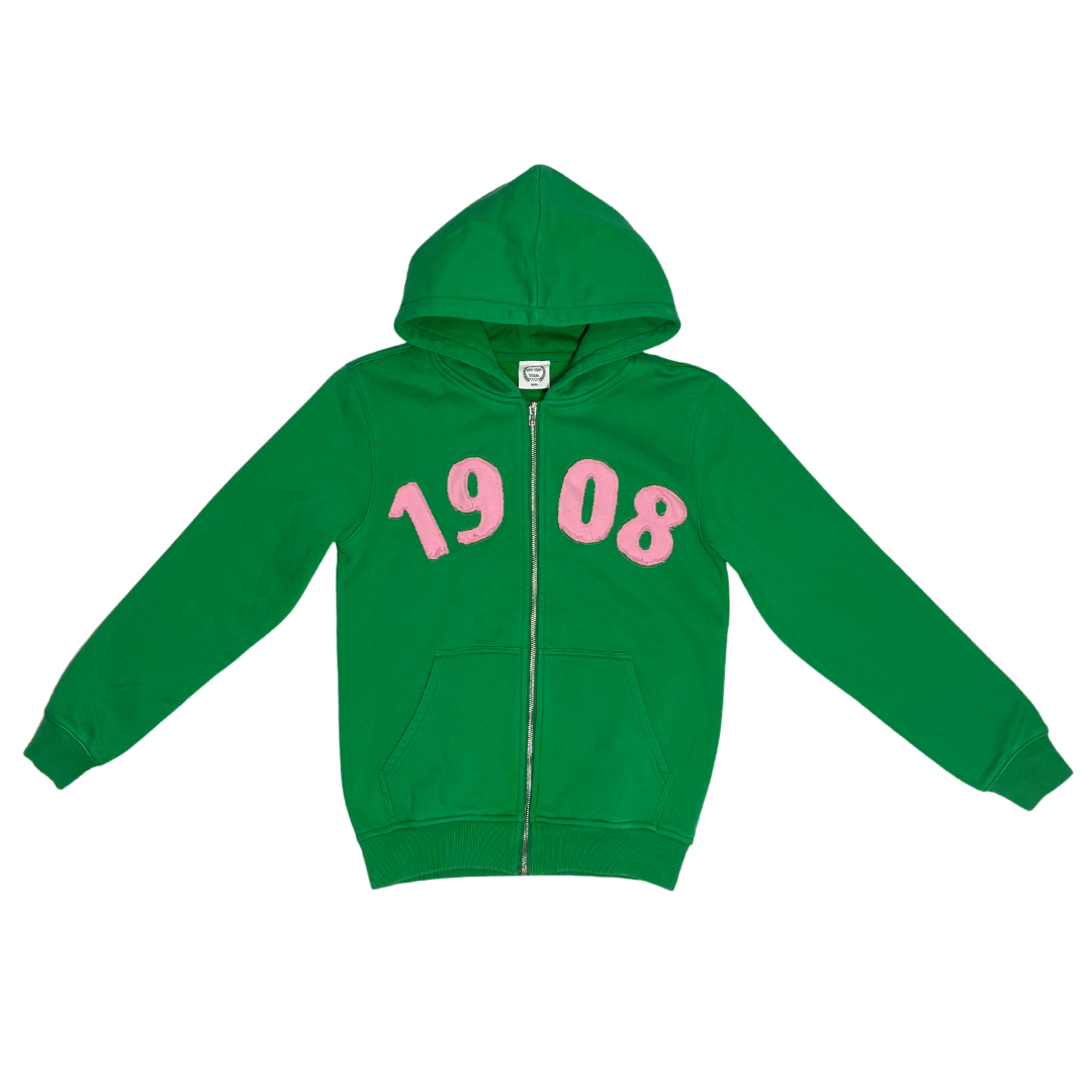 THE PRETTIEST PROBLEM ZIP-UP GREEN